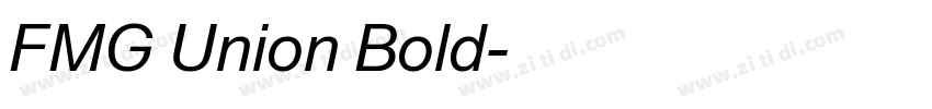 FMG Union Bold字体转换